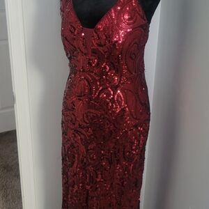 NIGHTWAY Formal Open Back Sequin Mermaid Dress